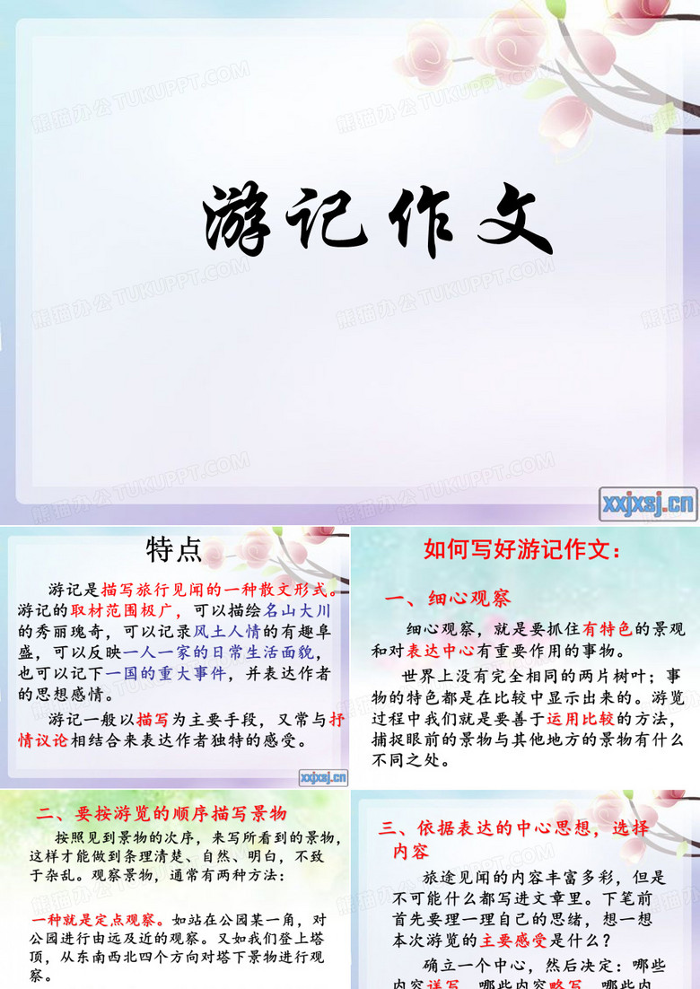 游记作文PPT