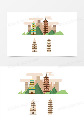 福建福州白塔福建地标峰塔