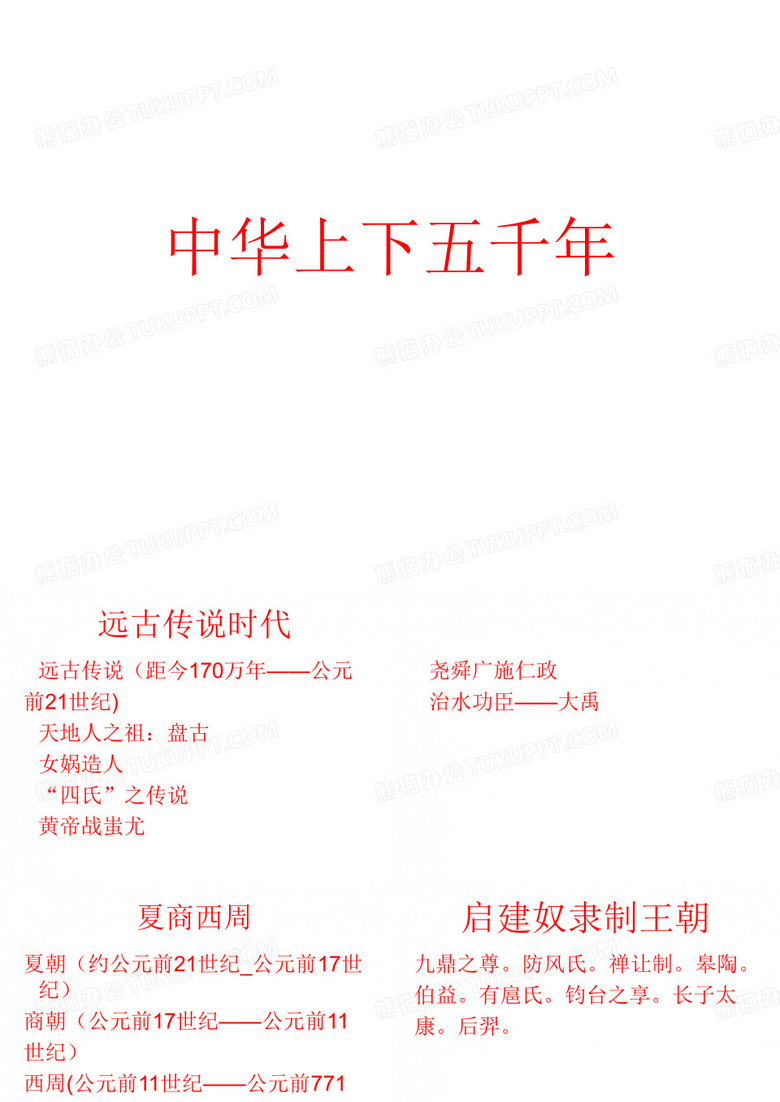 中华上下五千年