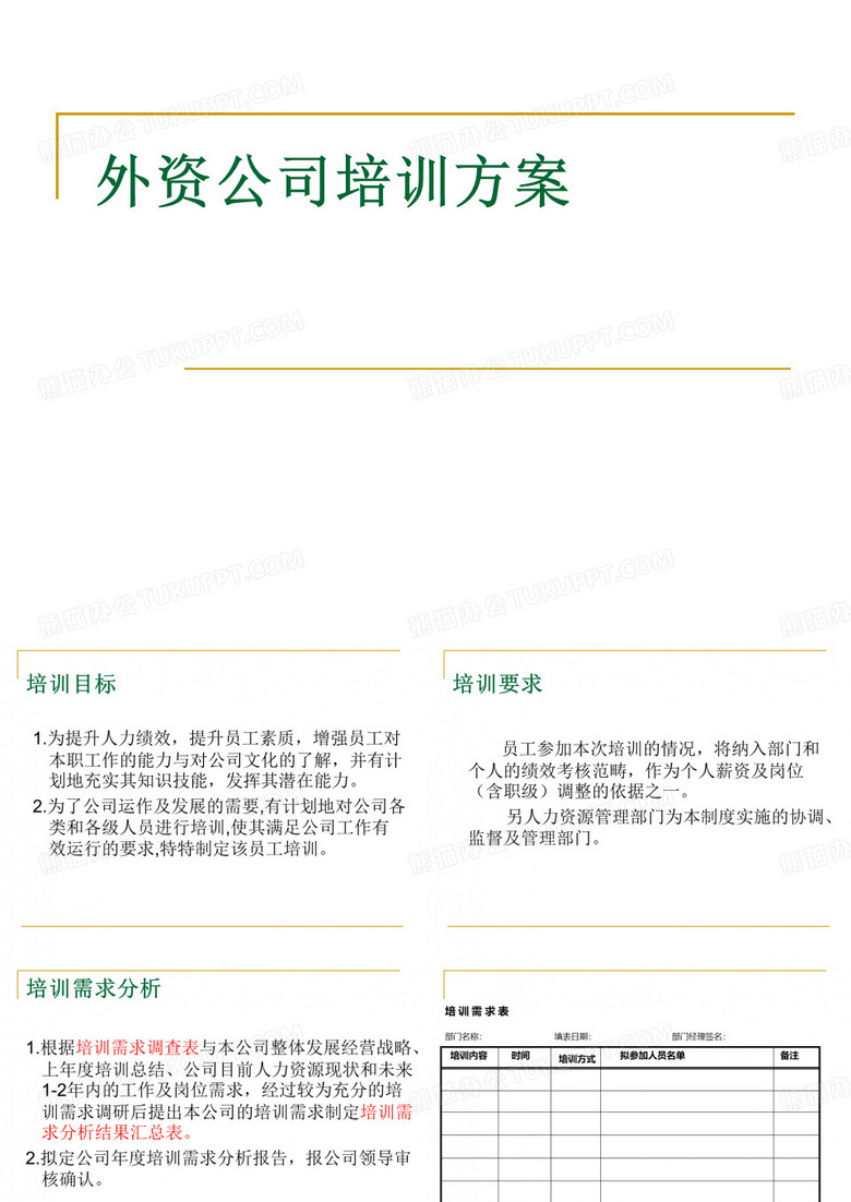 外企培训方案