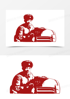 红色雷锋手绘形象设计