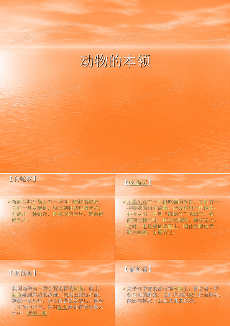 动物的本领