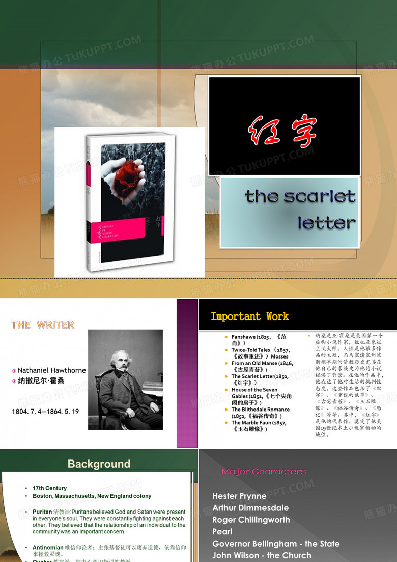 红字英文介绍