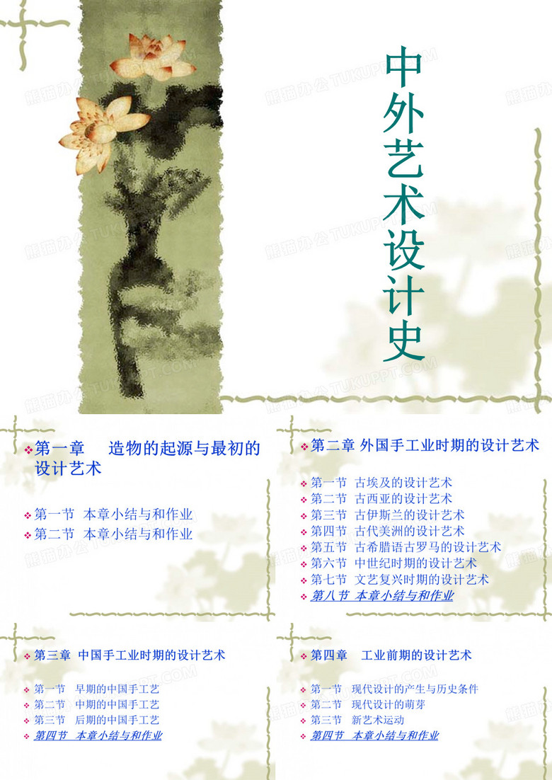 中外设计艺术史 目录