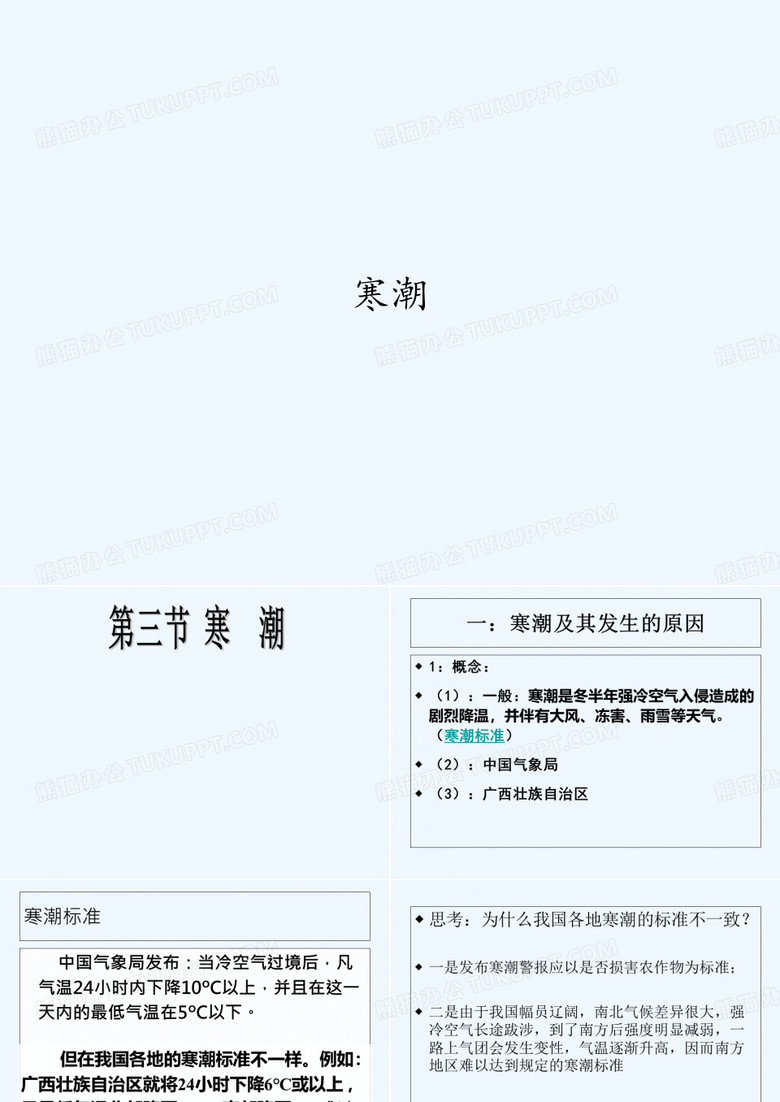 寒潮 PPT