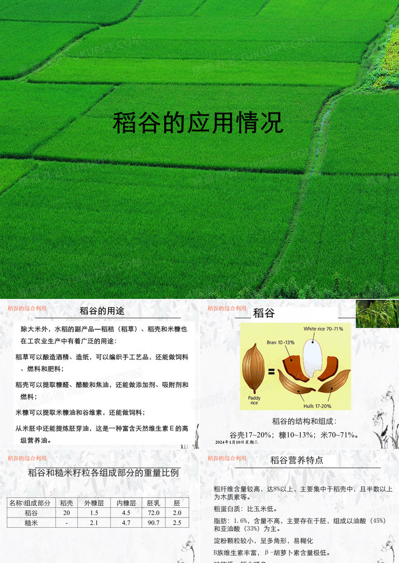 稻谷的综合利用