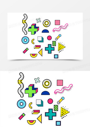 卡通几何图形图片素材
