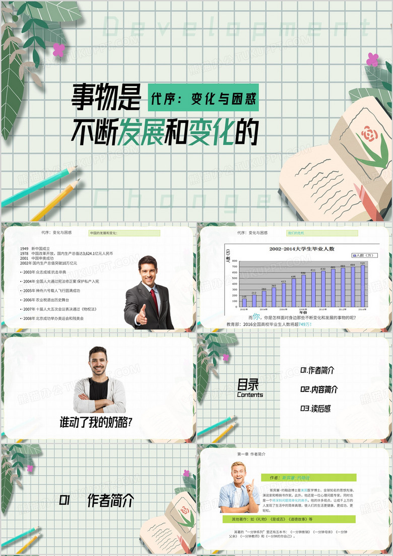 事物是不断发展和变化的PPT模板