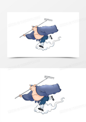 创意四大名著人物猪八戒手绘形象