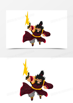 古典名著三国演义桃园结义张飞卡通形象