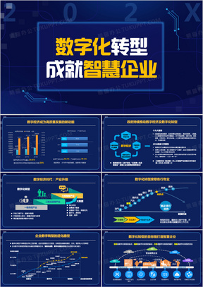 数字化转型成就智慧企业PPT模板