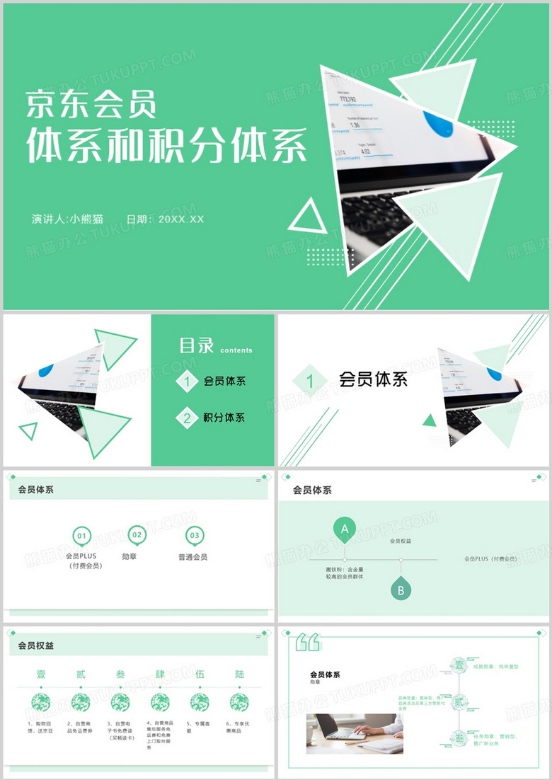 京东会员体系和积分体系PPT模板
