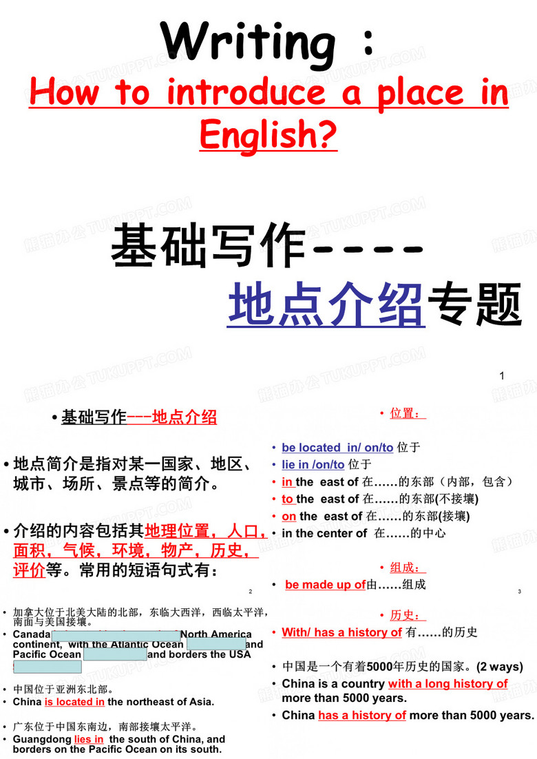 地点介绍ppt课件