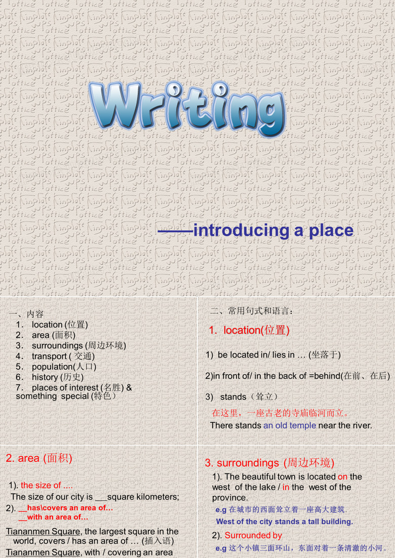 介绍地点的英语作文
