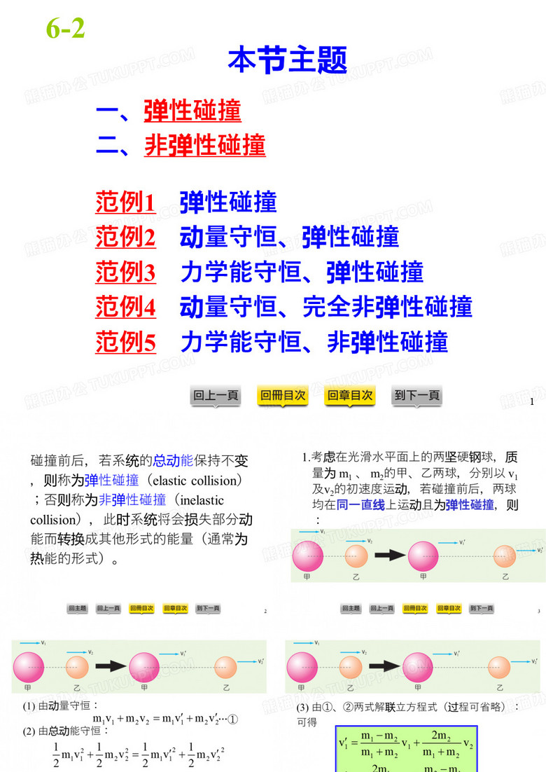 物理：弹性碰撞与非弹性碰撞