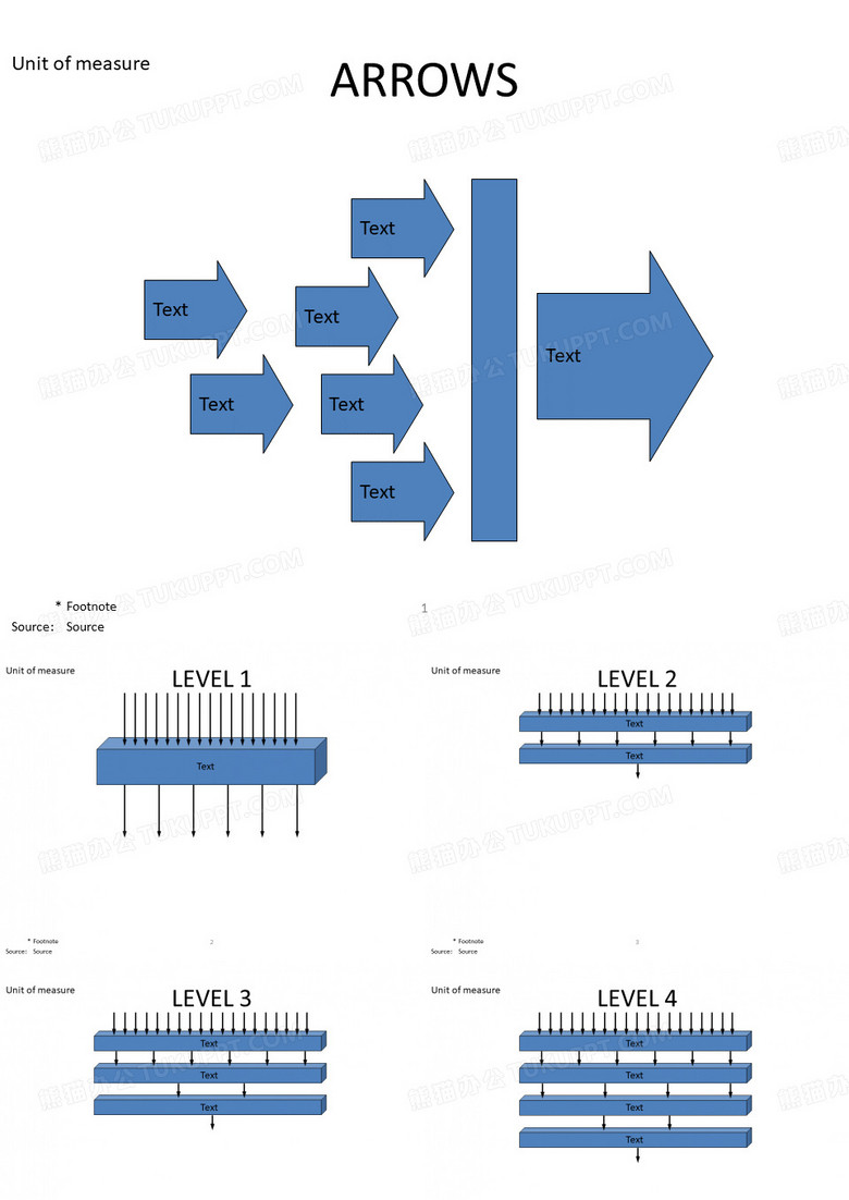 麦肯锡PPT模板元素汇编2——箭头系列