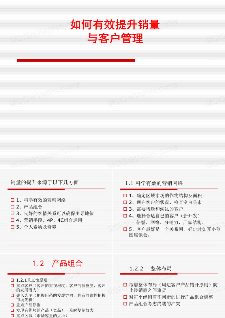 销量提升与客户管理