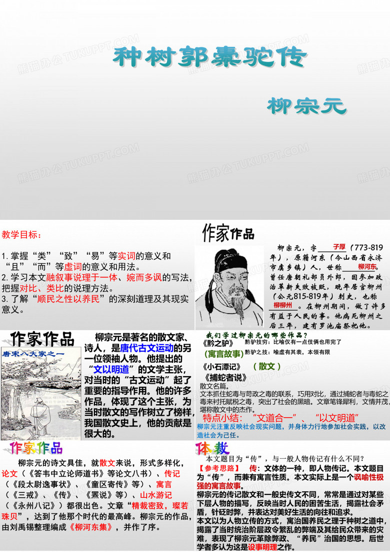 种树郭橐驼传   