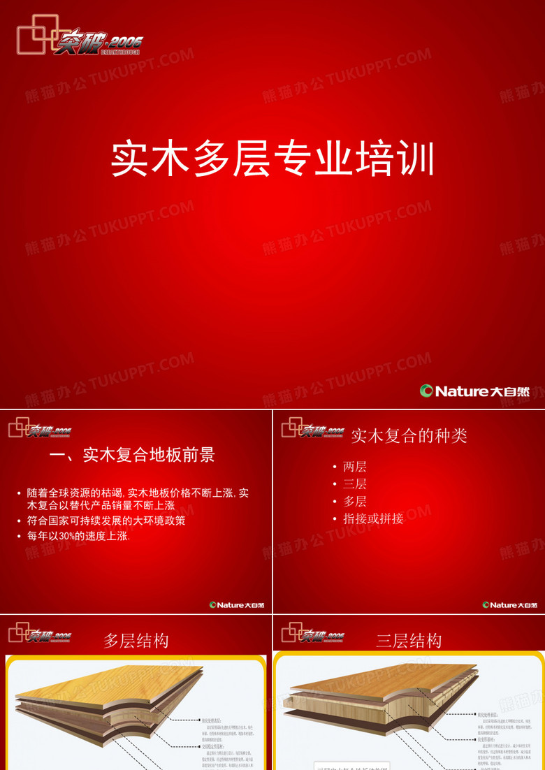 大自然地板实木复合地板培训