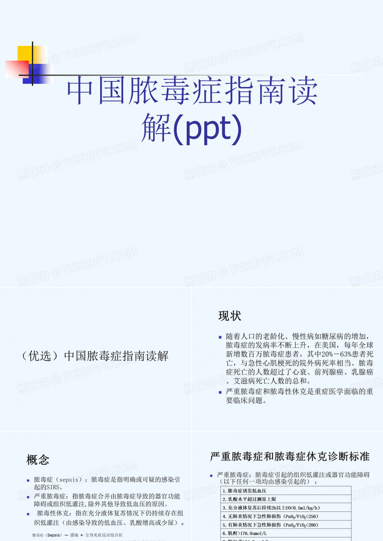 中国脓毒症指南读解(ppt)