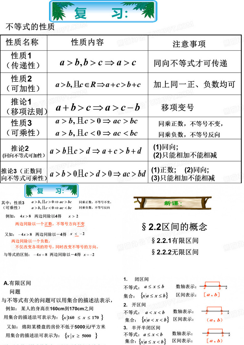 有限区间和无限区间