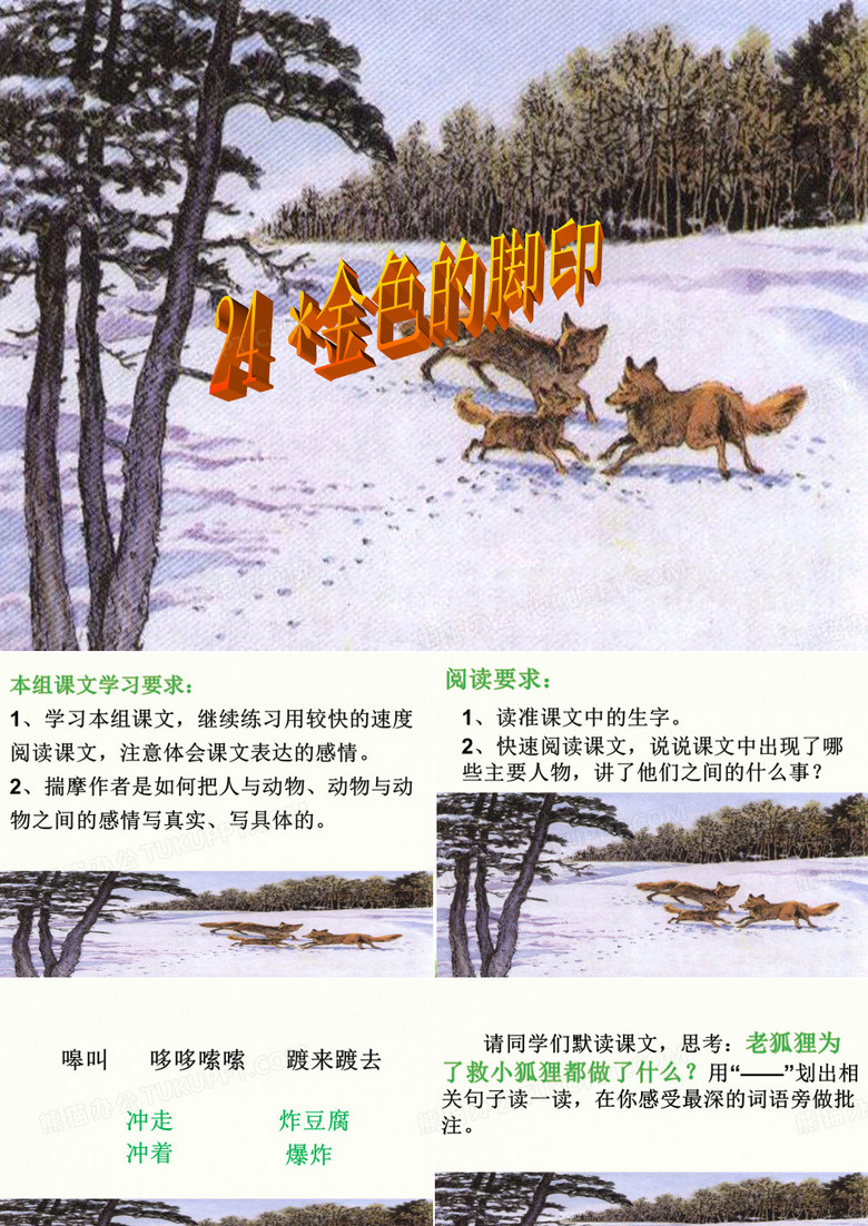 金色的脚印