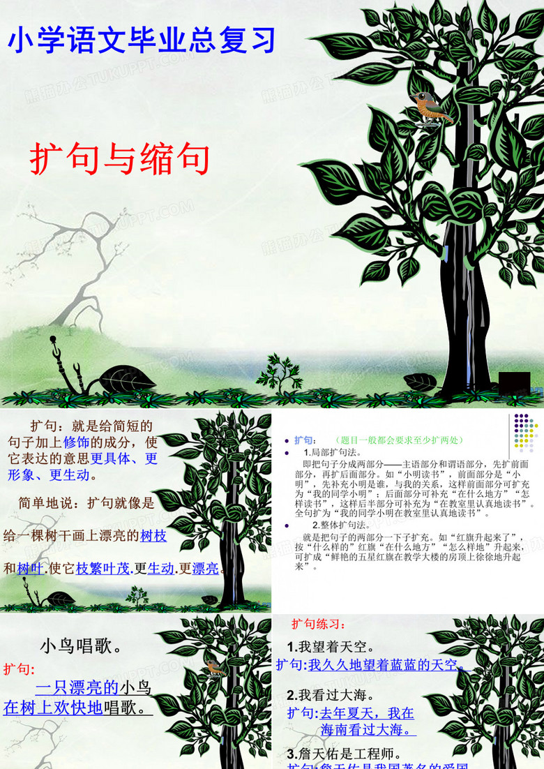缩句扩句