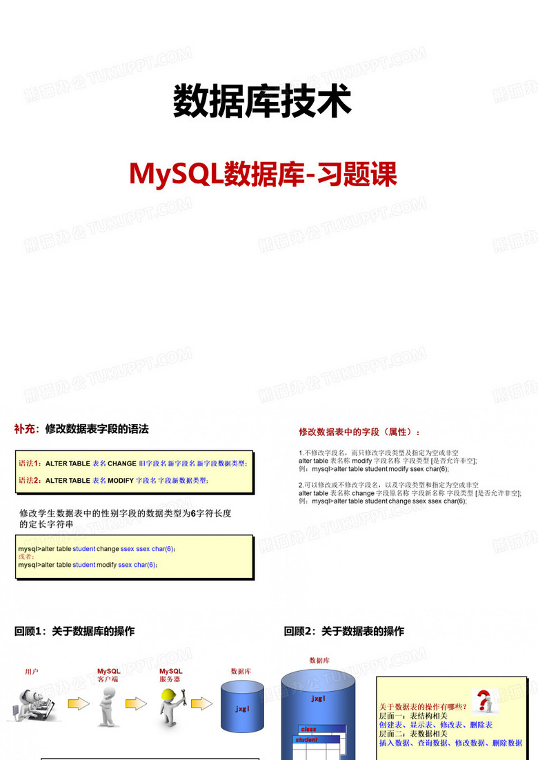mysql-8-mysql数据库-习题课PPT模板下载_编号qjrawbrv_熊猫办公
