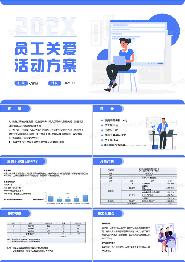 员工关爱活动方案PPT模板