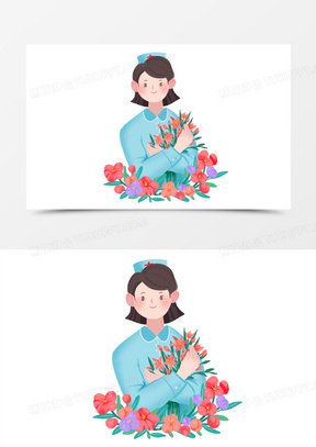 手绘护士图片素材