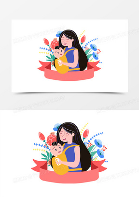 襁褓中的婴儿插画