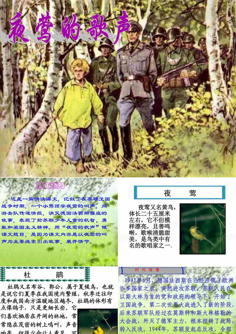 夜莺的歌声 课件