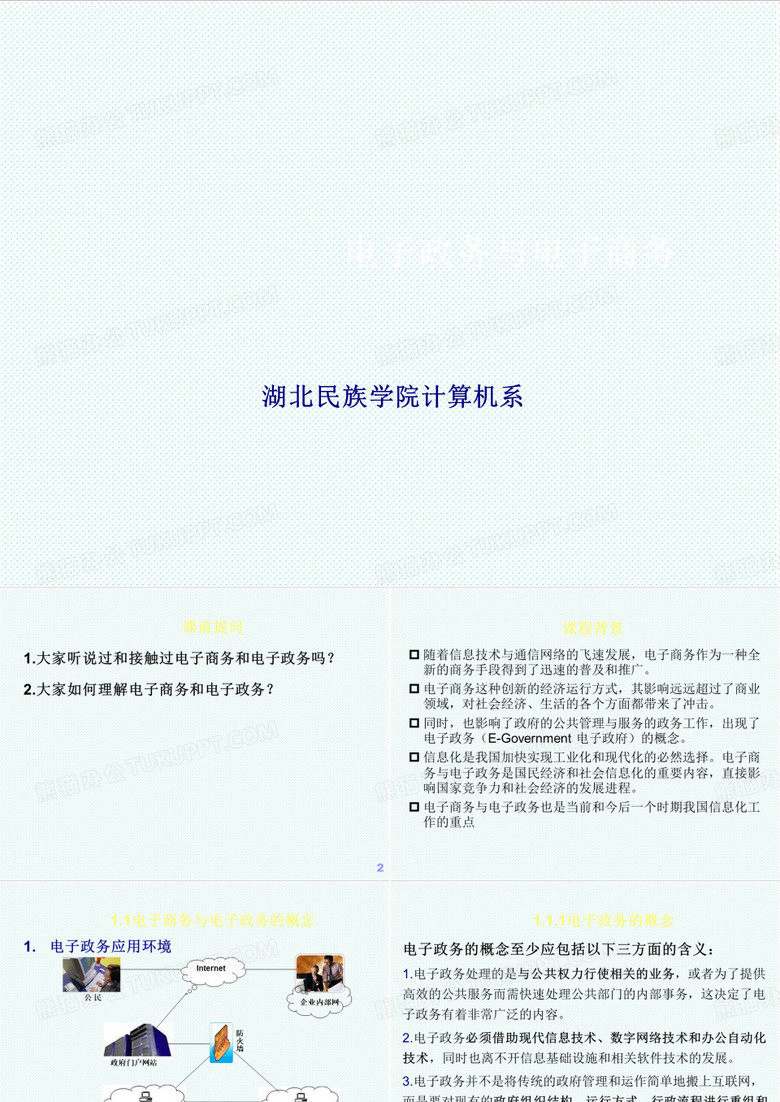 电子政务-电子政务与电子商务概述 精品