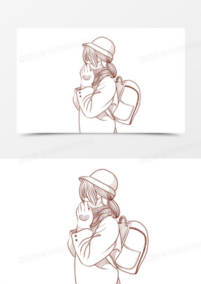 戴口罩上学图片素材