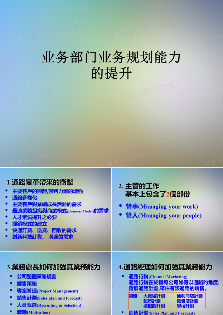 业务部门业务规划能力的提升