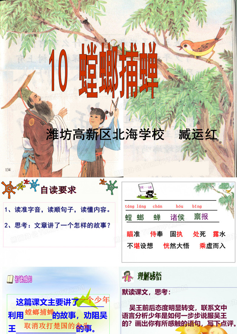 《螳螂捕蝉》课件