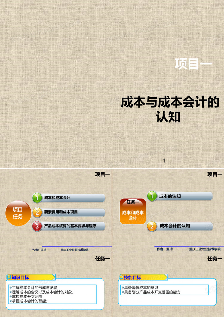 成本会计实务项目1成本与成本会计的认知