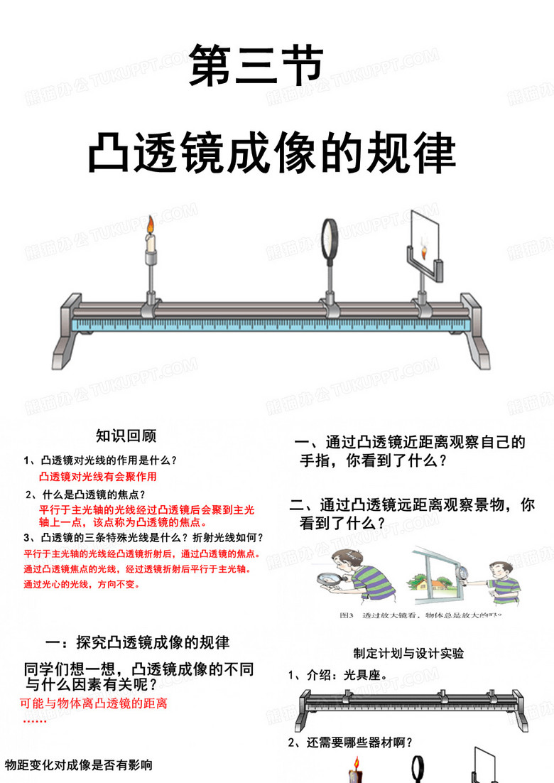 凸透镜成像规律