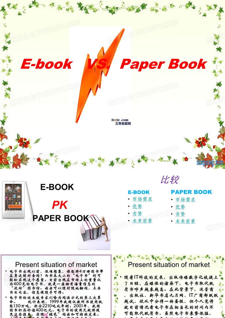 电子书与纸质书的对比—英语专业