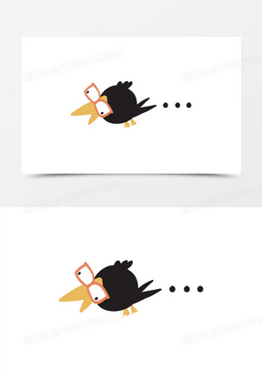 乌鸦飞过无语尴尬表情包元素