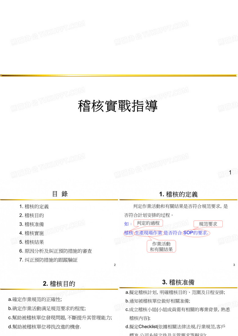 稽核技巧