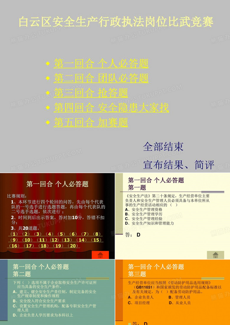 安全生产岗位比武竞赛_职业技术培训_职业教育_教育专区.ppt