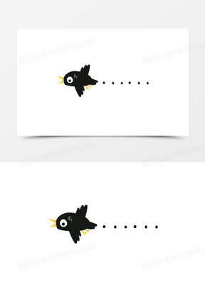 乌鸦飞过无语尴尬表情包元素