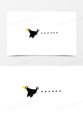 乌鸦飞过无语尴尬表情包元素
