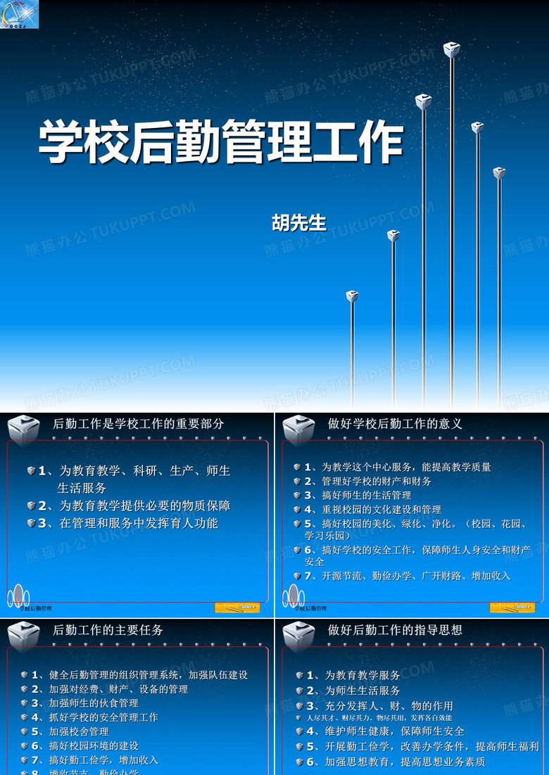 学校后勤管理工作汇报材料
