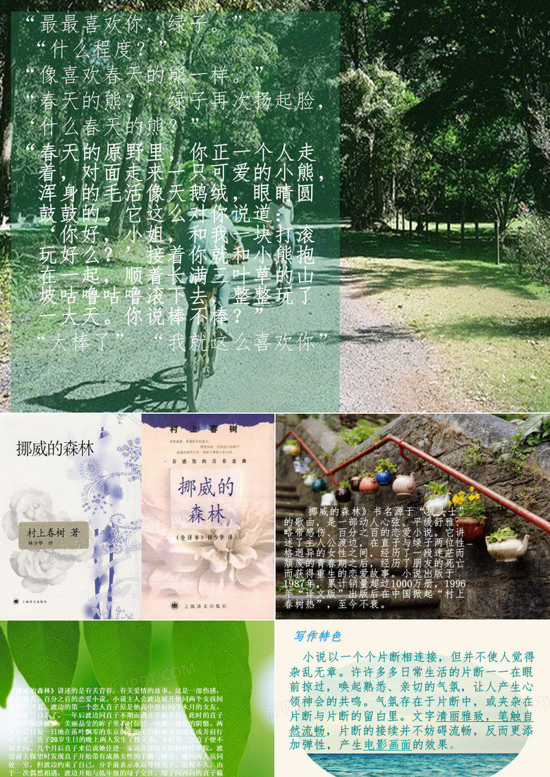 挪威的森林介绍PPt