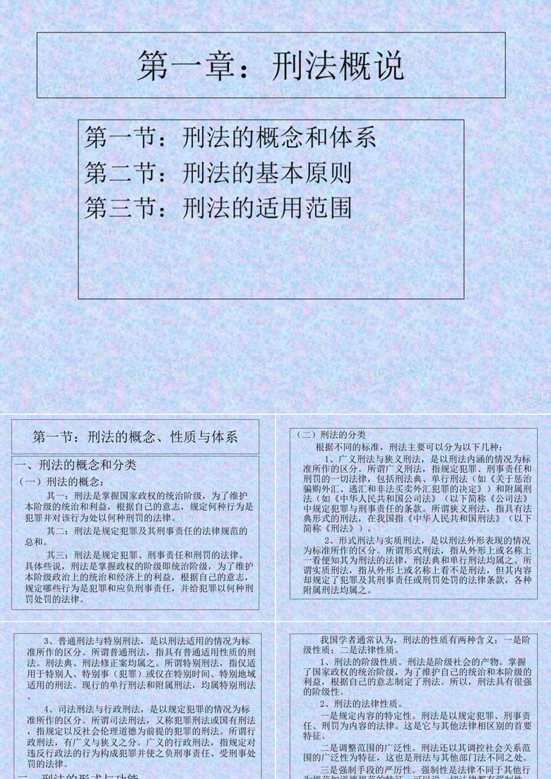 刑法课件第一章刑法概说