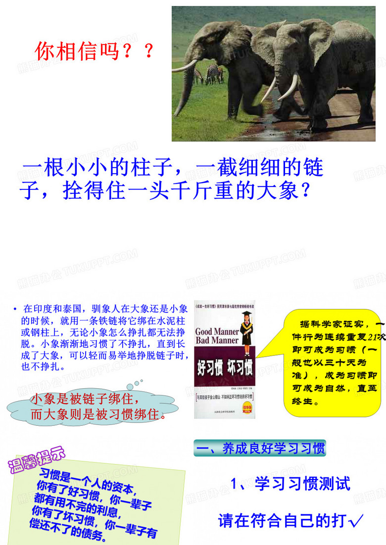 养成良好的行为习惯