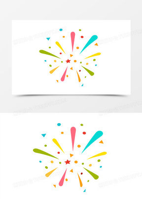 礼花喷射庆祝元素