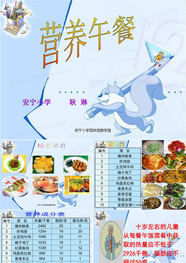 营养午餐PPT